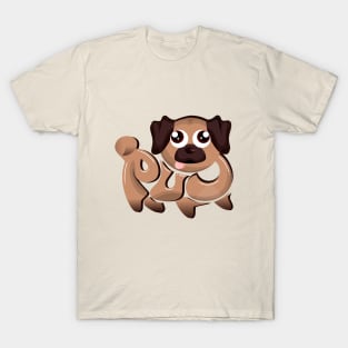 Cute Brown Pug T-Shirt